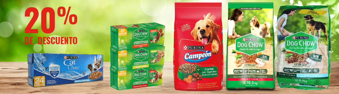 alimento-campeon-dog-chow-cat-chow Promoción Pilas Duracell 20% de Descuento